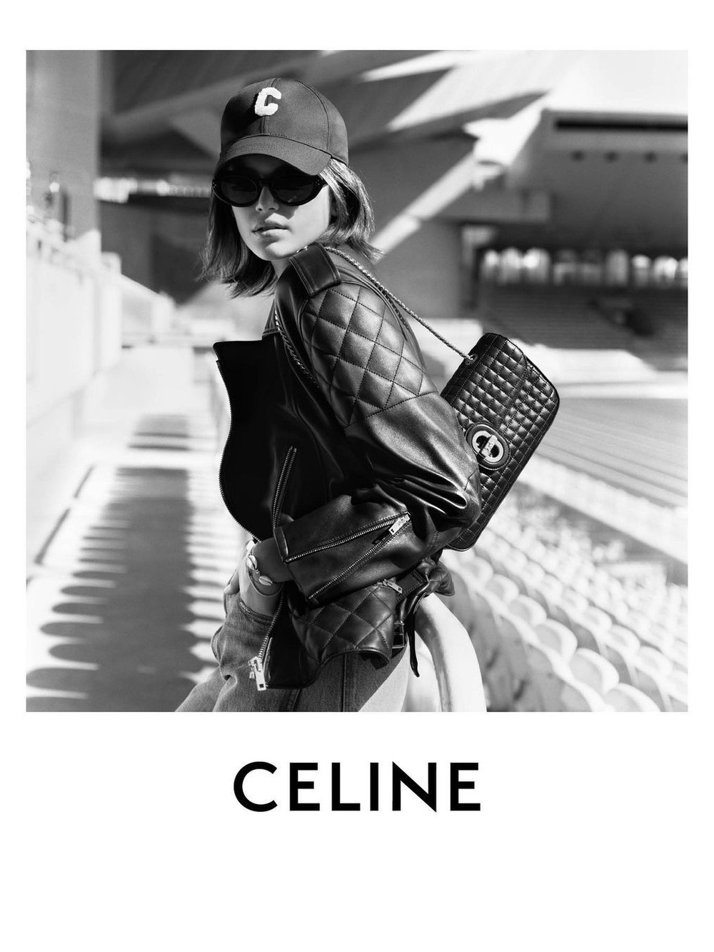 CELINE Black Cotton Baseball Cap Logo C Kaia Gerber 2021 Campaign Size S Unisex - Picture 3 of 16